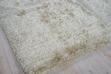 Exquisite Rugs Sumo Shag Hand Loomed Polyester/Microfiber in 5380 Light Beige 6' x 9' Area Rug