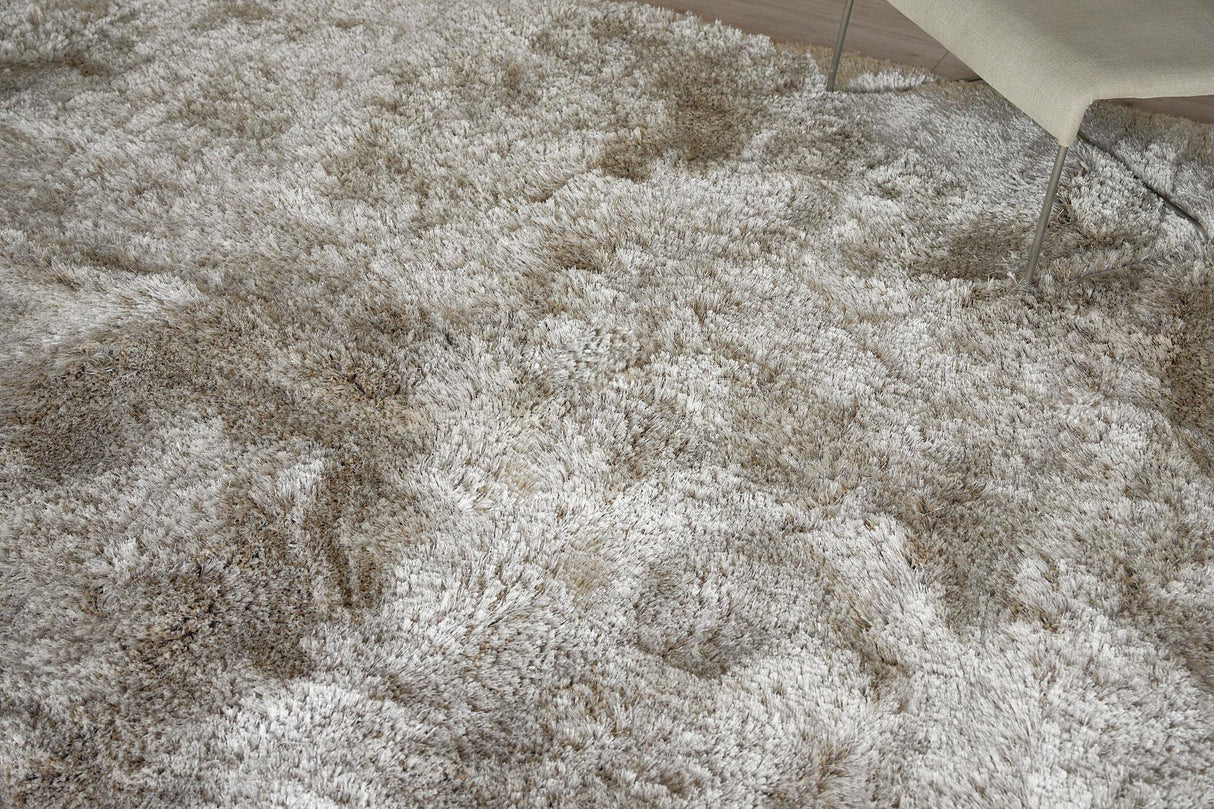 Exquisite Rugs Sumo Shag Hand Loomed Polyester/Microfiber in 5380 Light Beige 6' x 9' Area Rug