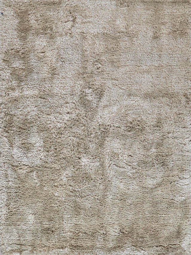 Exquisite Rugs Sumo Shag Hand Loomed Polyester/Microfiber in 5380 Light Beige 8' x 10' Area Rug