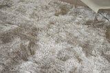 Exquisite Rugs Sumo Shag Hand Loomed Polyester/Microfiber in 5380 Light Beige 8' x 10' Area Rug