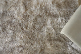 Exquisite Rugs Sumo Shag Hand Loomed Polyester/Microfiber in 5380 Light Beige 8' x 10' Area Rug