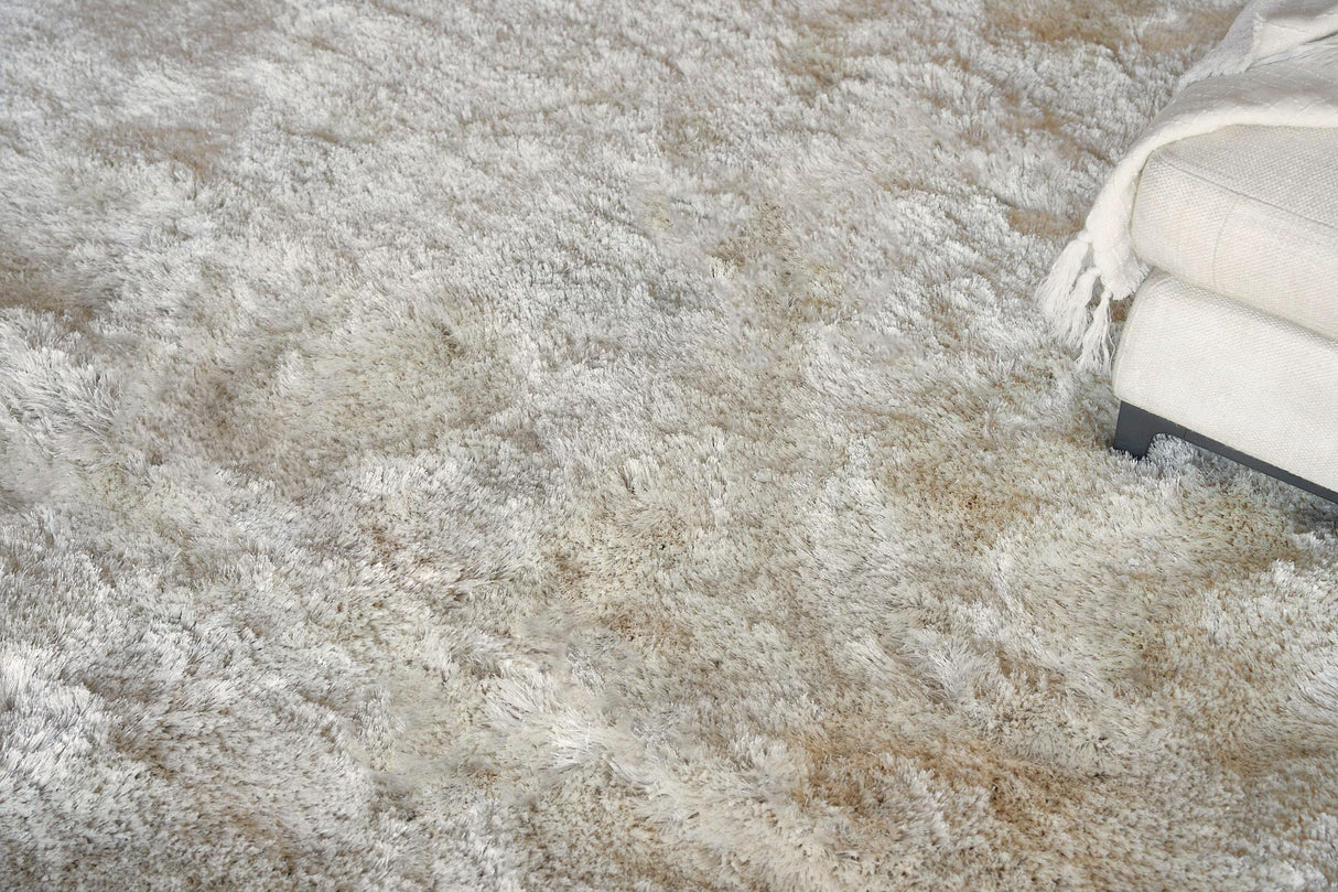 Exquisite Rugs Sumo Shag Hand-loomed Polyester/Microfiber 5382 Ivory 2' x 3' Area Rug