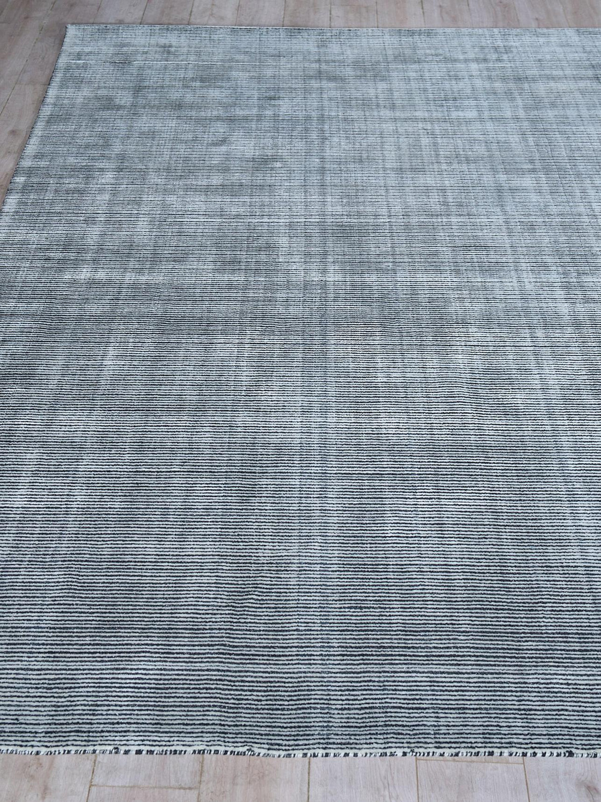 Exquisite Rugs Serena Hand Loomed Nylon/Bamboo Silk in 5401 Black 8' x 10' Area Rug