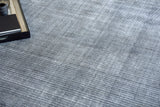 Exquisite Rugs Serena Hand Loomed Nylon/Bamboo Silk in 5401 Black 8' x 10' Area Rug