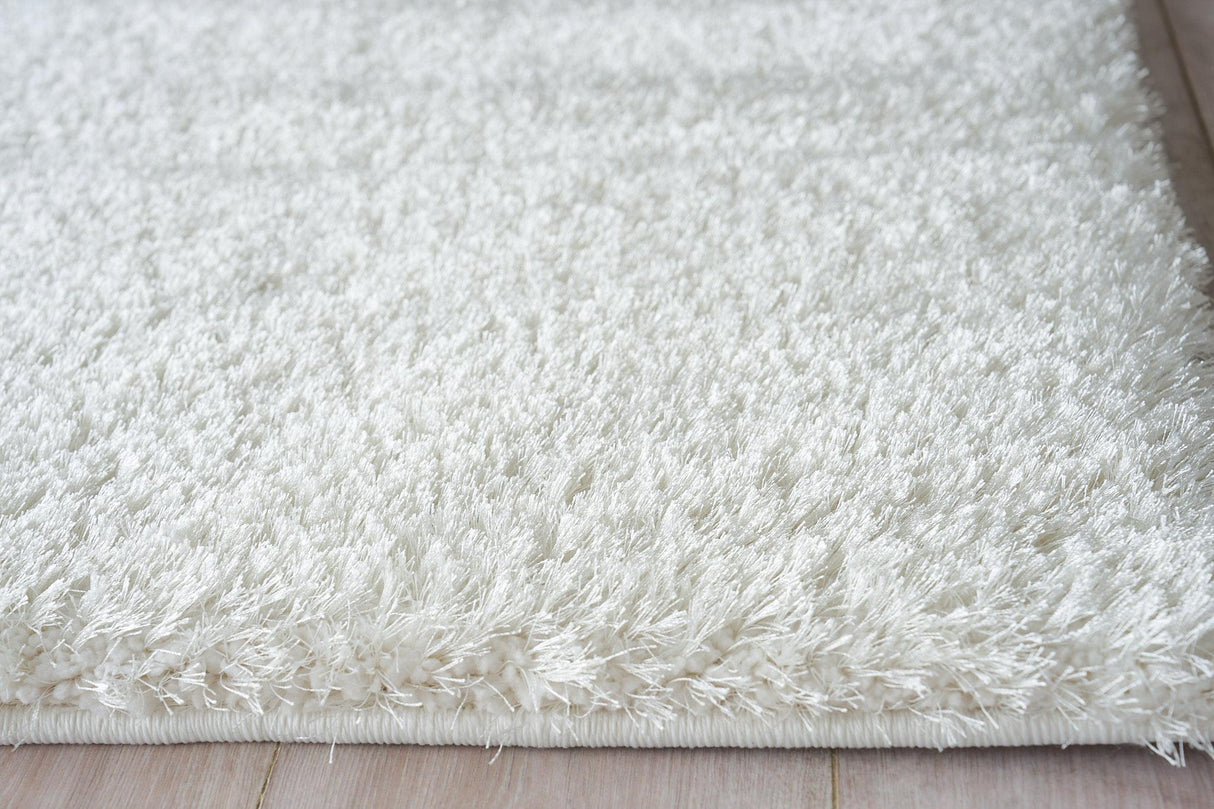 Exquisite Rugs Luxe Shag Power-loomed Polyester/Microfiber 5494 Ivory 2' x 3' Area Rug