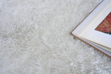 Exquisite Rugs Luxe Shag Power-loomed Polyester/Microfiber 5494 Ivory 2' x 3' Area Rug