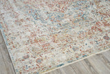 Exquisite Rugs Antique Loom 5572 Rust/Light Blue Polyester powerloom 9' x 6' Area Rug