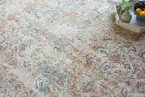 Exquisite Rugs Antique Loom 5572 Rust/Light Blue Polyester powerloom 9' x 6' Area Rug