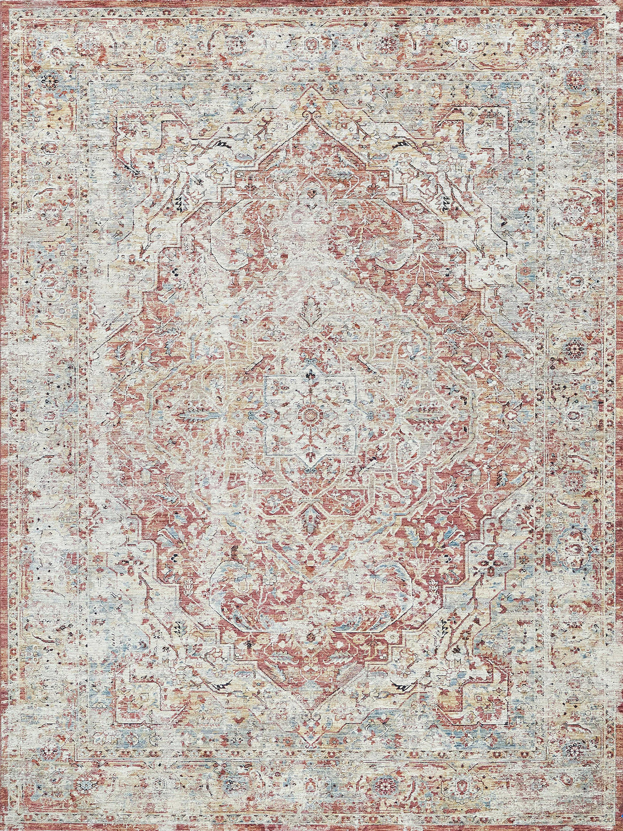 Exquisite Rugs The Met X Exquisite Rugs Antique Loom 5575 Beige/Rust 2' x 3' Area Rug