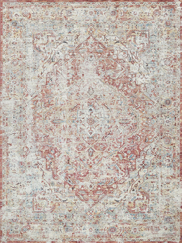 Exquisite Rugs The Met X Exquisite Rugs Antique Loom 5575 Beige/Rust 2' x 3' Area Rug