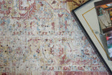 Exquisite Rugs Antique Loom 5575 Beige/Rust Polyester powerloom 3' x 2' Area Rug