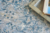 Exquisite Rugs Antique Loom 5589 Blue Polyester powerloom 3' x 2' Area Rug