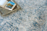 Exquisite Rugs Antique Loom 5589 Blue Polyester powerloom 9' x 6' Area Rug