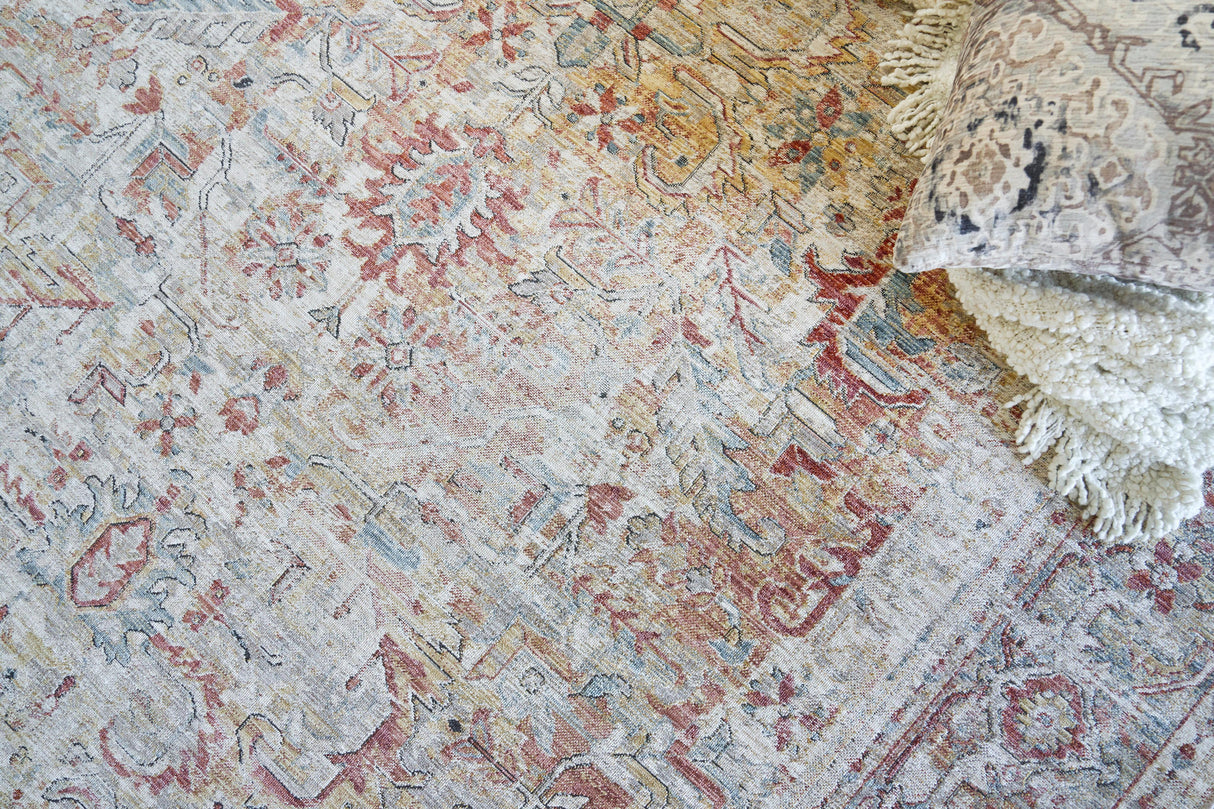 Exquisite Rugs The Met X Exquisite Rugs Antique Loom 5591 Cream/Rust 2' x 3' Area Rug