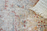 Exquisite Rugs Antique Loom 5591 Cream/Rust Polyester powerloom 3' x 2' Area Rug