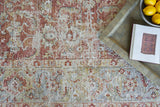 Exquisite Rugs Antique Loom 5594 Rust/Blue Polyester powerloom 3' x 2' Area Rug