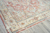 Exquisite Rugs Antique Loom 5600 Rust/Beige Polyester powerloom 3' x 2' Area Rug