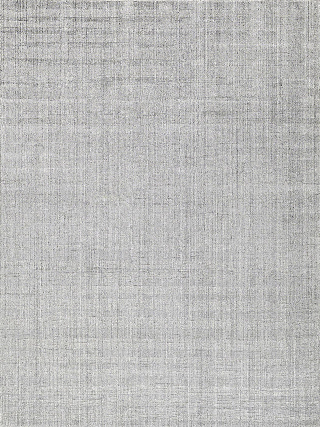 Exquisite Rugs Robin Stripe Handloomed Bamboo Silk and New Zealand Wool 5624 Light Silver 2' x 3' Area Rug