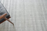 Exquisite Rugs Robin Stripe Handloomed Bamboo Silk and New Zealand Wool 5624 Light Silver 2' x 3' Area Rug