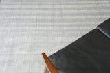 Exquisite Rugs Robin Stripe Handloomed Bamboo Silk and New Zealand Wool 5624 Light Silver 2' x 3' Area Rug