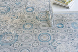 Exquisite Rugs The Met X Exquisite Rugs Legacy 5662 Ivory/Blue 7' x 10' Area Rug