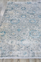 Exquisite Rugs The Met X Exquisite Rugs Legacy 5662 Ivory/Blue 7' x 10' Area Rug