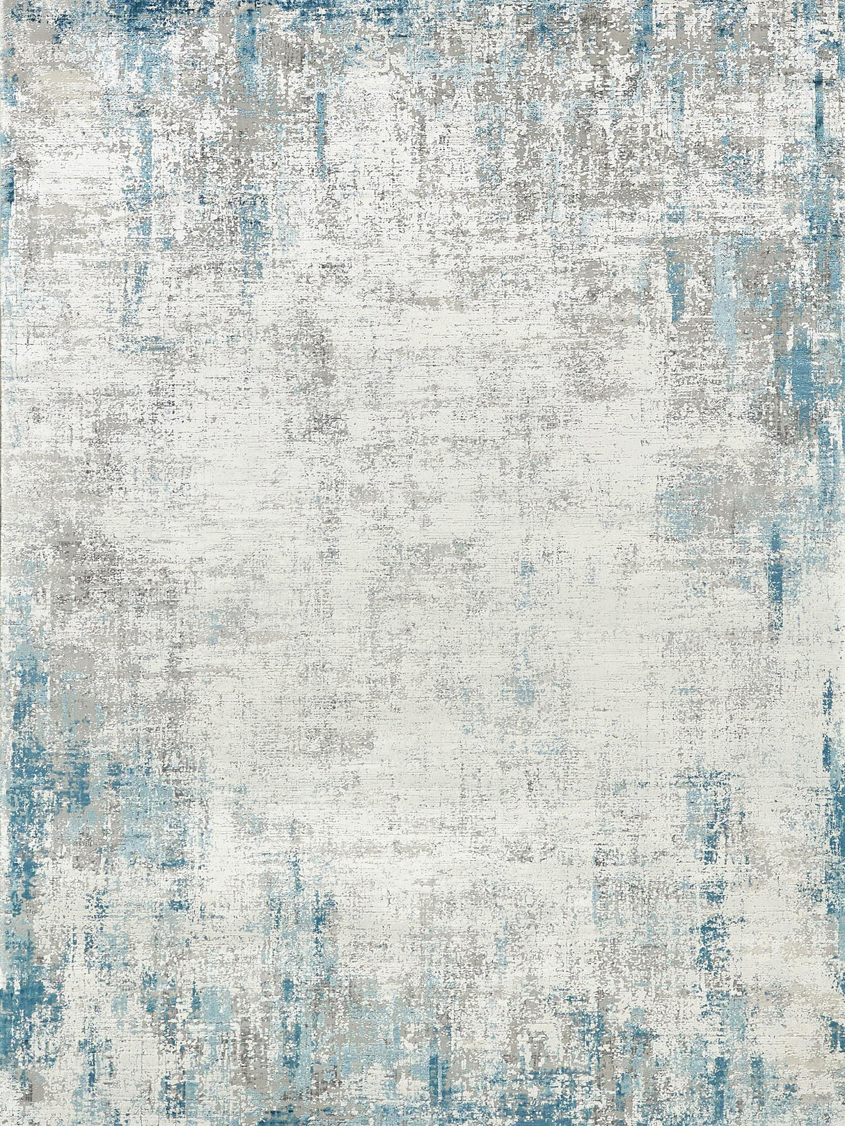 Exquisite Rugs Mercuri Power-loomed Acrylic/Viscose 5664 Silver/Blue 7' x 10' Area Rug