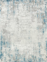 Exquisite Rugs Mercuri Power-loomed Acrylic/Viscose 5664 Silver/Blue 7' x 10' Area Rug