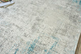 Exquisite Rugs Mercuri Power-loomed Acrylic/Viscose 5664 Silver/Blue 7' x 10' Area Rug