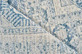 Exquisite Rugs Vintage Looms 5670 Light Blue/Blue Polyester powerloom 3' x 2' Area Rug