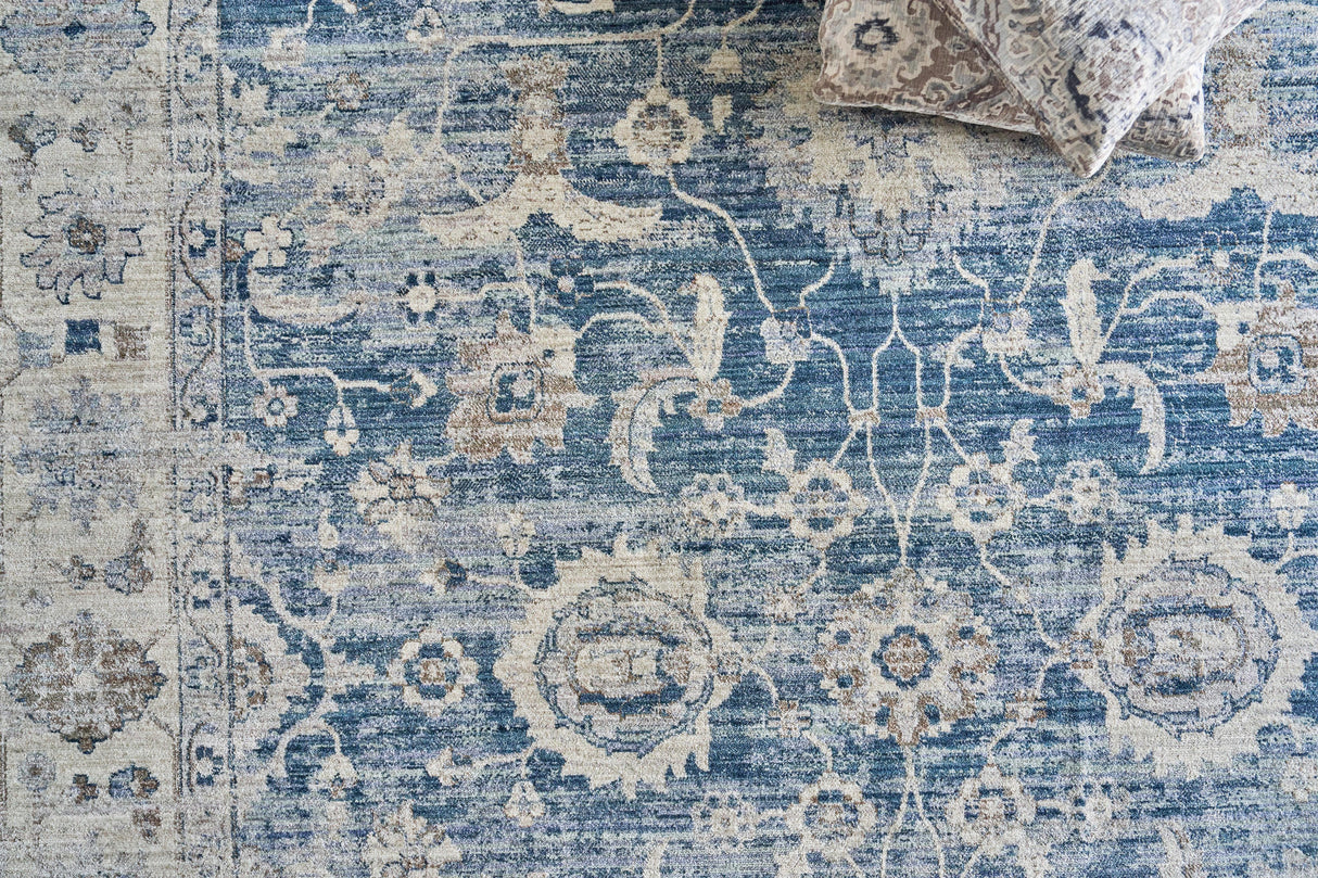 Exquisite Rugs The Met X Exquisite Rugs Vintage Looms 5672 Blue/Beige 2' x 3' Area Rug
