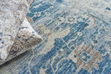 Exquisite Rugs The Met X Exquisite Rugs Vintage Looms 5672 Blue/Beige 4' x 12' Area Rug