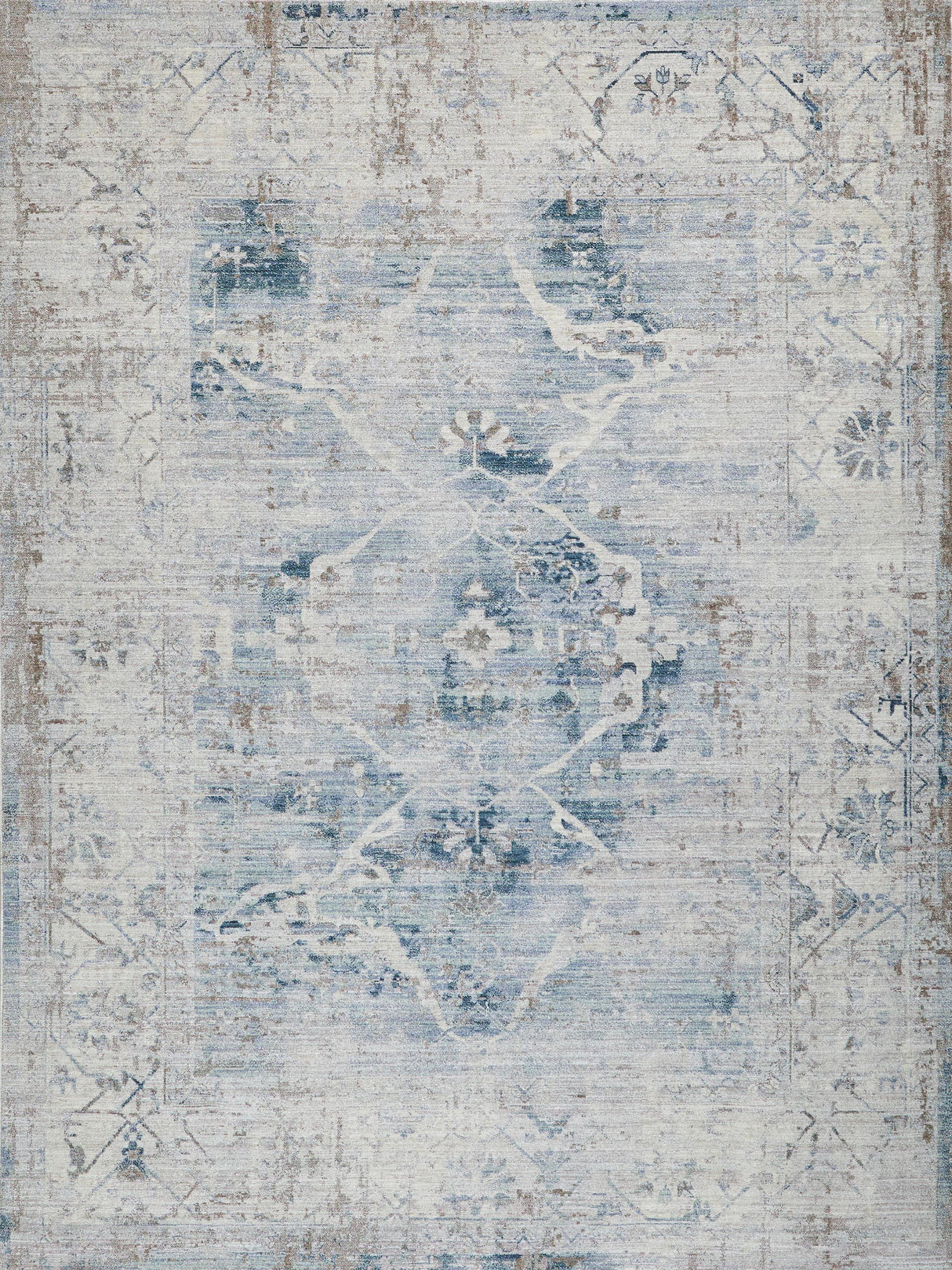 Exquisite Rugs The Met X Exquisite Rugs Vintage Looms 5673 Light Blue/Beige 4' x 12' Area Rug