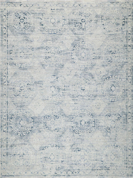Exquisite Rugs The Met X Exquisite Rugs Vintage Looms 5674 Light Blue/Blue 4' x 12' Area Rug