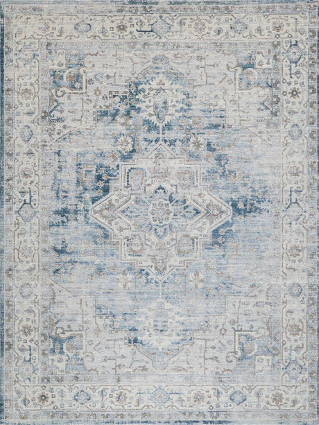 Exquisite Rugs The Met X Exquisite Rugs Vintage Looms 5677 Blue/Beige 14' x 18' Area Rug