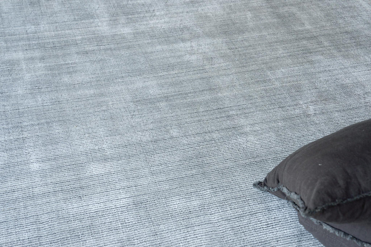 Exquisite Rugs Serena Hand Loomed Nylon/Bamboo Silk in 5874 Dark Gray 8' x 10' Area Rug