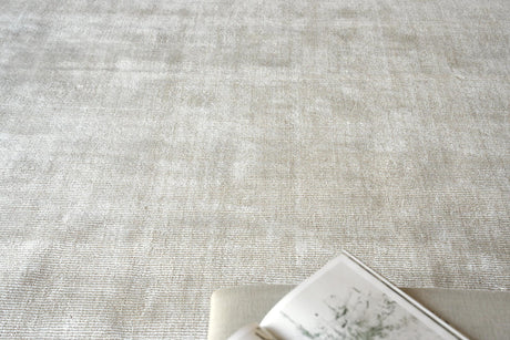 Exquisite Rugs Serena Hand Loomed Nylon/Bamboo Silk in 5772 Beige 8' x 10' Area Rug