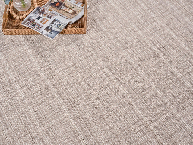 Exquisite Rugs Alpine Handmade Handloomed New Zealand Wool 5970 Light Beige/Ivory 10' x 10' Area Rug