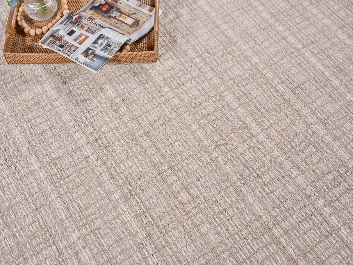 Exquisite Rugs Alpine Handmade Handloomed New Zealand Wool 5970 Light Beige/Ivory 6' x 4' Area Rug