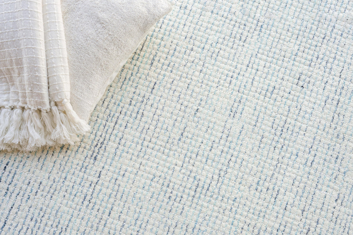 Exquisite Rugs Key West Hand-tufted New Zealand Wool 6026 Ivory/Blue 2' x 3' Area Rug