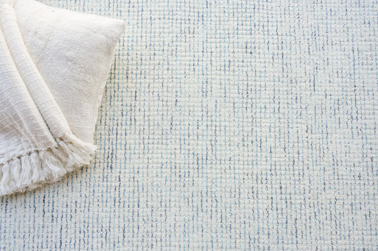 Exquisite Rugs Key West Hand-tufted New Zealand Wool 6026 Ivory/Blue 2' x 3' Area Rug