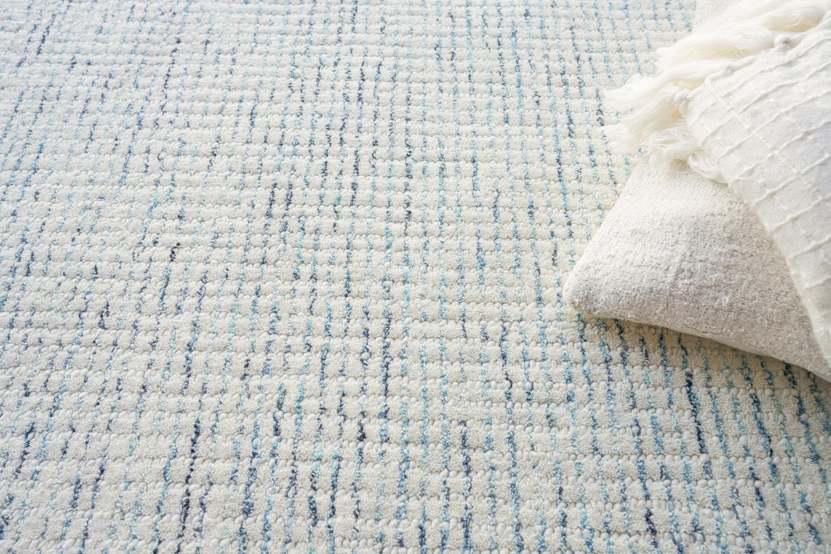 Exquisite Rugs Key West Hand-tufted New Zealand Wool 6026 Ivory/Blue 2' x 3' Area Rug