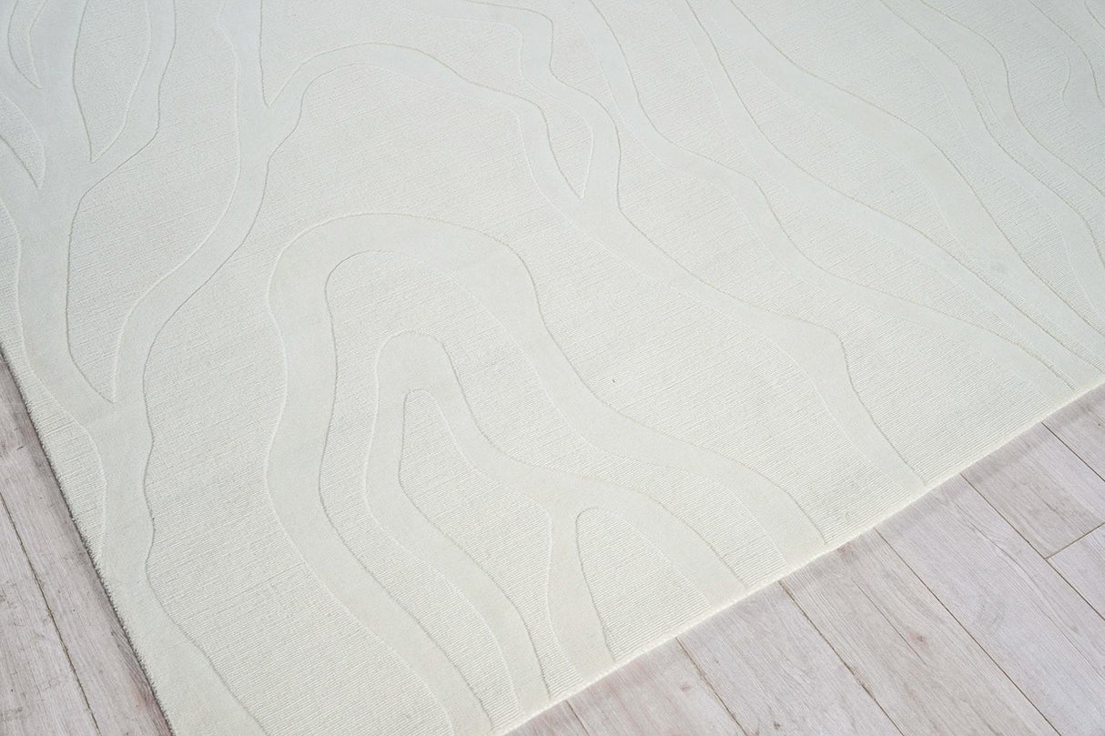Exquisite Rugs Tempo Handloomed New Zealand Wool 6177 Ivory 6' x 14' Area Rug