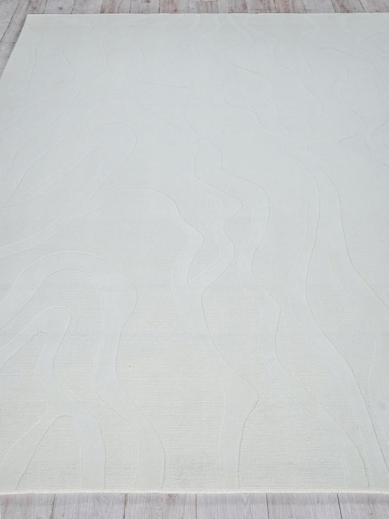Exquisite Rugs Tempo Handloomed New Zealand Wool 6177 Ivory 6' x 14' Area Rug