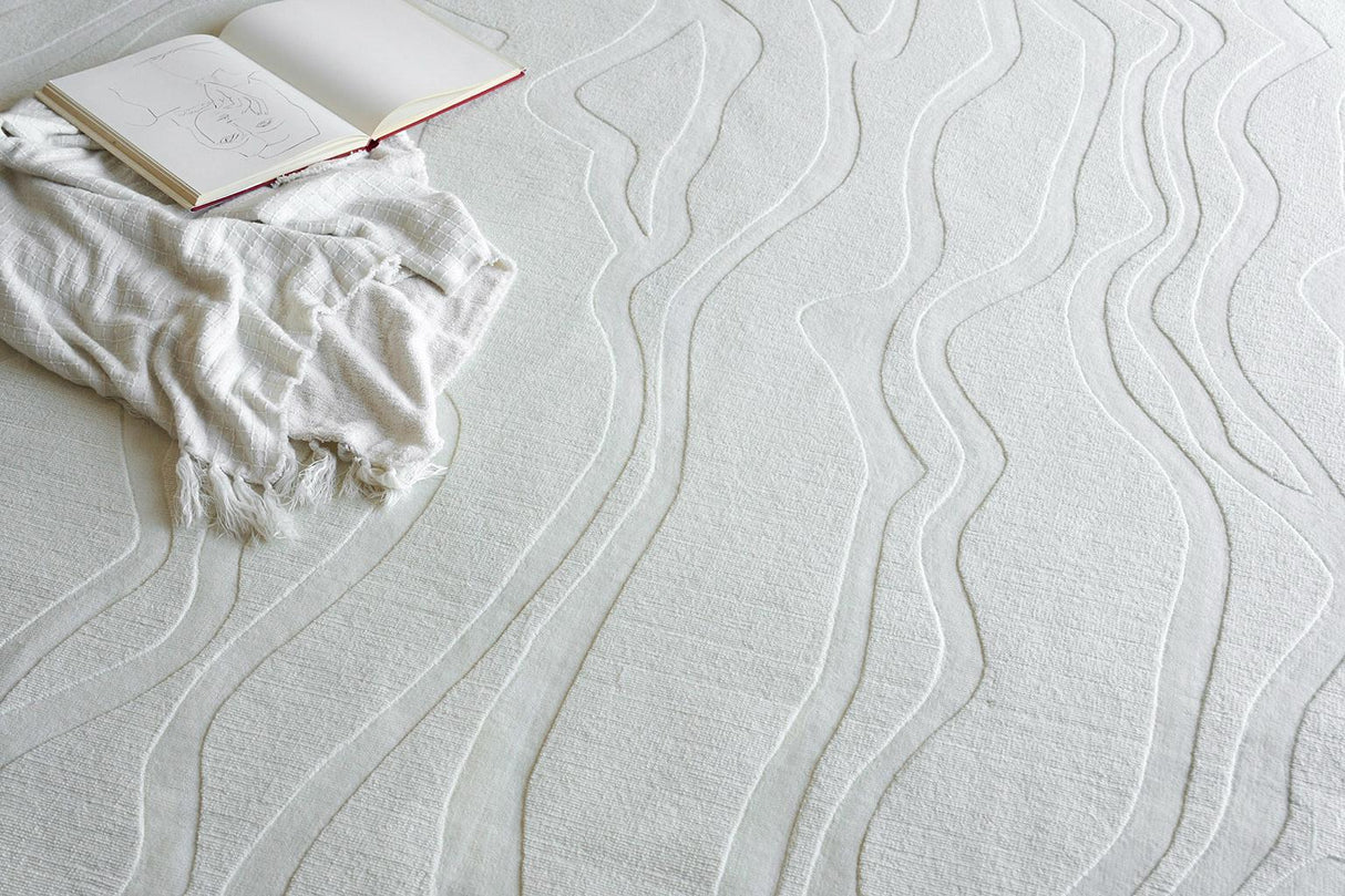 Exquisite Rugs Tempo Handloomed New Zealand Wool 6177 Ivory 6' x 14' Area Rug