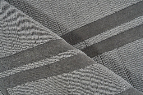 Exquisite Rugs Tempo Hand Loomed New Zealand Wool in 6209 Charcoal Gray 8' x 10' Area Rug