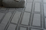 Exquisite Rugs Tempo Hand Loomed New Zealand Wool in 6209 Charcoal Gray 8' x 10' Area Rug
