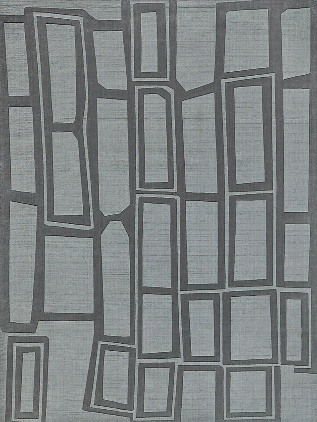 Exquisite Rugs Tempo Hand Loomed New Zealand Wool in 6209 Charcoal Gray 8' x 10' Area Rug