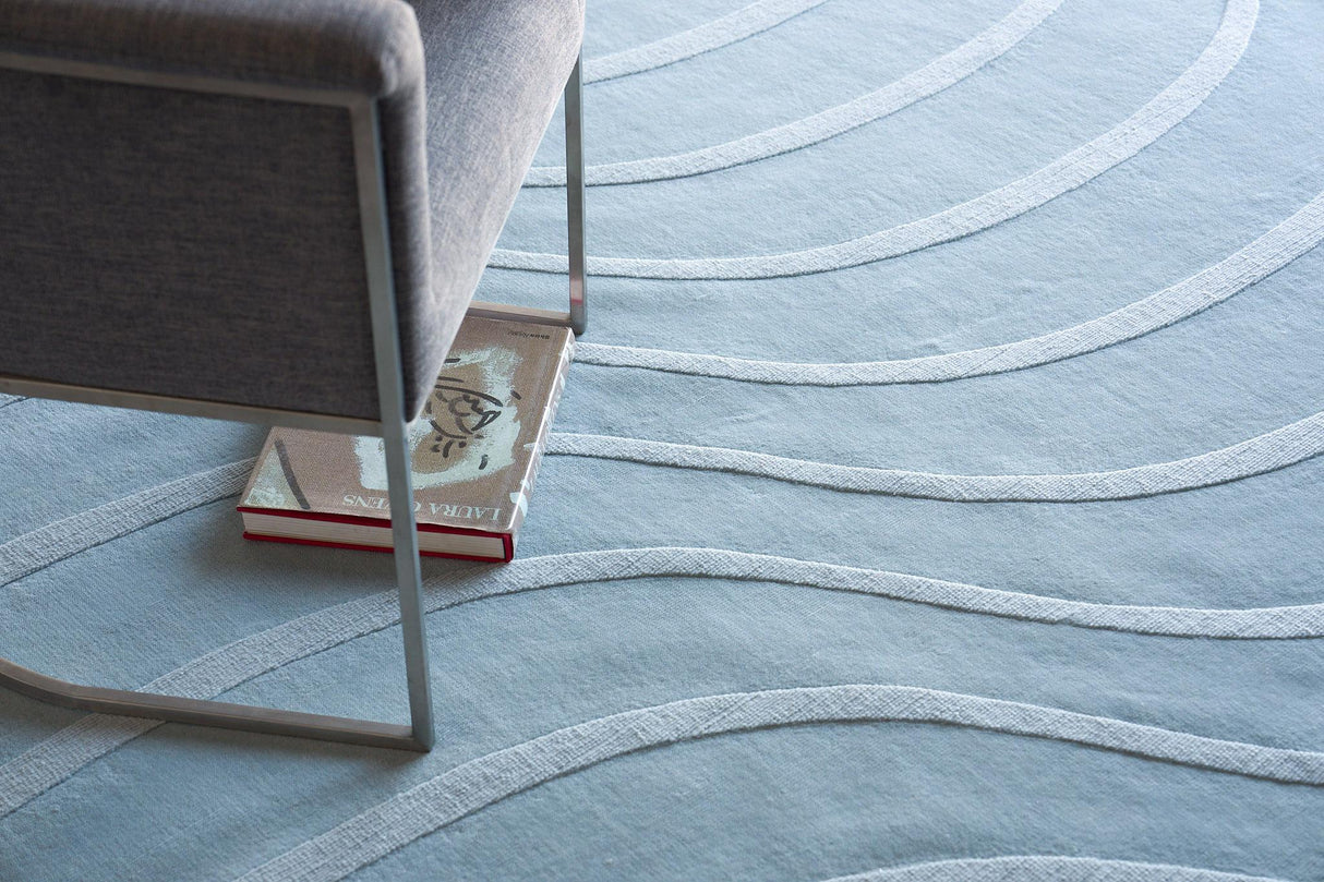 Exquisite Rugs Tempo Handloomed New Zealand Wool 6234 Light Blue 9' x 9' Area Rug
