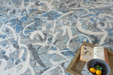 Exquisite Rugs Gianni Hand-loomed Wool/Bamboo Silk 6246 Blues/Silver/Ivory 6' x 4' Area Rug